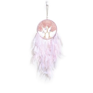 Variedad de Atrapasueños de Árbol de la Vida con Grava Natural, Adornos Colgantes de Plumas Coloridas y Campanas de Viento <span class=keywords><strong>para</strong></span> Decoración de Pared - Product Image 5