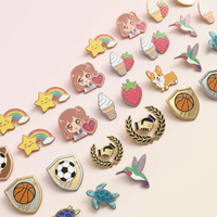 Épinglette personnalisée en émail souple, épinglette en émail dur, badge métallique avec logo, motif dessin animé avec paillettes, impression UV, anime mignon, fabrication sur mesure