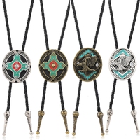 Vente directe d'usine, cravate bolo vintage en métal de haute qualité, cravate en alliage de style western cowboy, cravate bolo personnalisée pour hommes et femmes