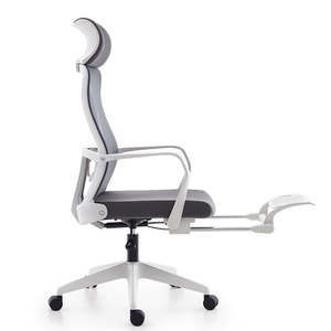 Chaise de bureau ergonomique moderne avec repose-pieds, chaise de conférence et de jeu en maille pour patron/directeur, chaise d'ordinateur pour bureau à domicile - Product Image 6