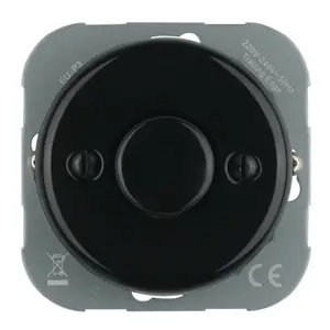 Keruida Black EU-P3 Connection Inner Part of Dimmer Switch Wall Switch for 5-150 W LED Lamps Incandescent Halogen Lamp