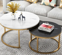 Petite table basse ronde moderne en métal personnalisable pour meubles de chambre à coucher et de salon