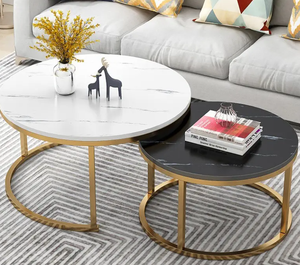 Hiện đại nhỏ Vòng đá cẩm thạch <span class=keywords><strong>Side</strong></span> End Bàn cà phê cho phòng ngủ đồ nội thất phòng khách - Product Image 4