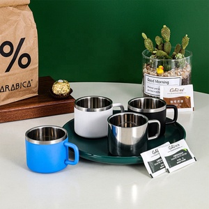 Tasses à café <span class=keywords><strong>expresso</strong></span> en acier inoxydable personnalisées de 3oz 90ml PURPLESEVEN <span class=keywords><strong>tasse</strong></span> à <span class=keywords><strong>expresso</strong></span> en métal isolée à <span class=keywords><strong>double</strong></span> <span class=keywords><strong>paroi</strong></span> <span class=keywords><strong>avec</strong></span> poignée - Product Image 6
