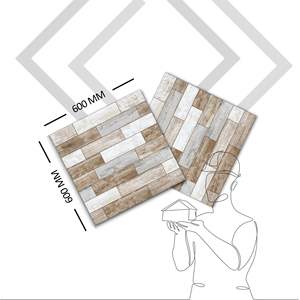 Nouveau design Carreaux de sol en bois imprimés numériquement SGVT Matt Chambres et espace de vie Water & Scratch Proof Pisos Azulejos 60*60 cm - Product Image 1