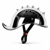 Casque de moto demi-coque pour homme, style rétro, pour scooter électrique, vente en gros, casque de sécurité pour moto à visière relevée