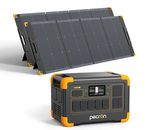 Station d'alimentation portable auto-chauffante 1800W UPS 1024Wh E1000LFP avec 2 panneaux solaires 300W, batterie au lithium pour le camping en extérieur par temps froid - Product Image 1