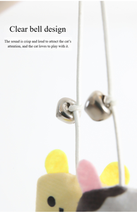 Baguette <span class=keywords><strong>de</strong></span> chat avec manche en bois massif, clochette, résistante aux morsures, jouet interactif pour le nettoyage des dents, plumes pour l'auto-entretenissement - Product Image 4