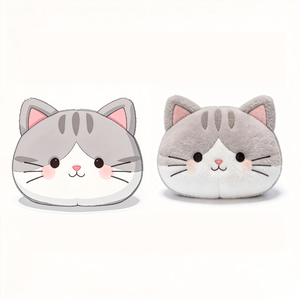 Nouvelle conception de peluche chat de dessin animé, coussin long en peluche personnalisé, décoration de canapé, jouet en peluche chat taille personnalisée - Product Image 1