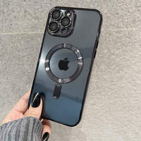 Coque de téléphone magnétique transparente de luxe pour Iphone 16 15 13 Pro Max coque magnétique prise en charge sans fil couverture de téléphone