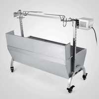 Machine tournante automatique commerciale de gril de BBQ de charbon de bois d'agneau de porc entier d'acier inoxydable pour le restaurant