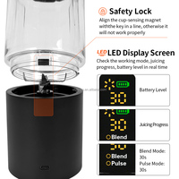 Beste Kwaliteit 6000mAh USB Oplaadbare Elektrische Sapcentrifuge 18000RPM Draagbare Sapblender 600ml 2-in-1 Smoothies Mixer voor Camper Auto