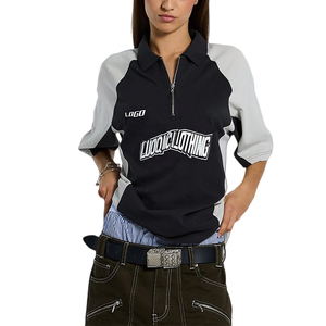 Maglia da Calcio Spagnola di Alta Qualità con Mezza Zip, Jersey Retrò con Colletto a Costine, T-Shirt <span class=keywords><strong>Polo</strong></span> in Maglia Color Block per Uomo - Product Image 2