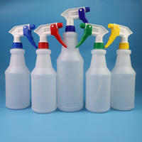 Bouteilles pulvérisatrices en plastique robustes avec buse réglable 16 24 32 oz, flacon pulvérisateur à gâchette en PEHD pour solution de nettoyage automobile