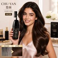 CHUYAN Krim Pewarna Rambut Herbal Bebas Amonia - Warna Permanen Alami Berbasis Tumbuhan Kelas Premium untuk Kulit Kepala Sensitif Menutupi Uban