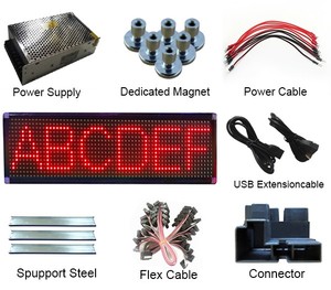 Muenled 1280X320mm Red Semi-Outdoor LED Sign Display - Product Image 3