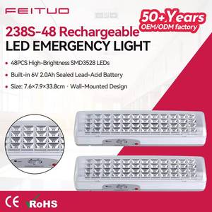 Luces de señalización de salida de emergencia comerciales; luces LED de emergencia recargables para escuelas y hospitales - Product Image 1