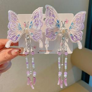 2025 yeni gerçekçi kelebek püskül antik stil saç tokası tatlı güzellik çocuk çin tarzı Hanfu saç aksesuarları - Product Image 4