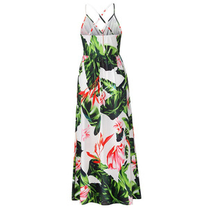 Vestido Largo Bohemio con Estampado Floral, 100% Algodón, Transpirable, Sin Mangas, con Tirantes Finos, Silueta en A, Estilo Casual Hippie, Vestido de Verano - Product Image 5
