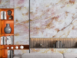 Luxury Cristallo Rosa Quartzite Slab Natural Stone Translucent Stone Brazil Modern Design Polished Hotels Wholesale - Product Image 2