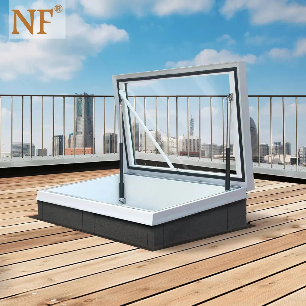 Sky View-marco de aluminio resistente al agua, doble cristal, para techo, tragaluz, ventana
