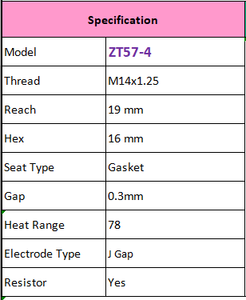 Bougies d'allumage pour moteurs à essence, bougies d'allumage pour bus ZT57-4 compatibles avec 7772/N0003//PFR7G-11S/PFR7G11/7772 - Product Image 5