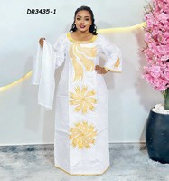 Kaftan de bonne qualité pour femmes africaines, robe Boubou Bazin Riche du Nigéria et du Sénégal avec écharpe