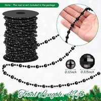 Décoration d'intérieur de luxe : Chaîne de perles facettées noires en plastique, imperméable, pour arche de mariage, toile de fond de scène, vente en gros en vrac direct usine