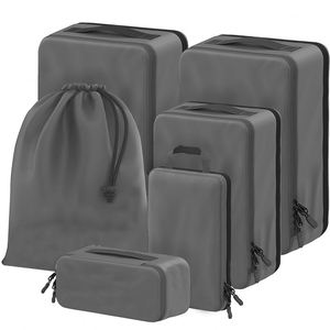 Juego de 6 Cubos de Compresión Oxford para Empacar, con Cierre de Cremallera y Diseño con Estampado de Personajes, para Ropa, Zapatos y Equipaje - Product Image 2