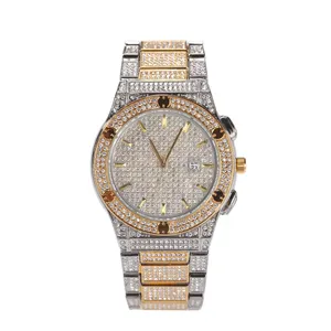 Orologi da polso da uomo personalizzati con diamanti Hip Hop orologi da polso da uomo di lusso