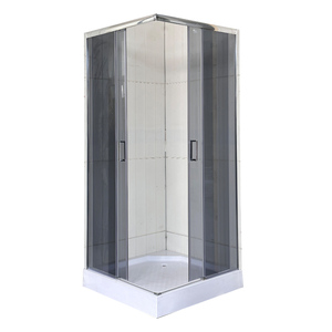 Cabine <span class=keywords><strong>de</strong></span> douche carrée en verre gris <span class=keywords><strong>de</strong></span> luxe avec cadre en alliage d'aluminium pour usage hôtelier, design moderne, 90x90cm, <span class=keywords><strong>prix</strong></span> d'usine - Product Image 3