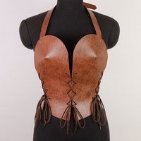 Corset vintage steampunk en similicuir, bustier rétro punk unisexe, confortable, accessoire de costume pour Halloween et cosplay
