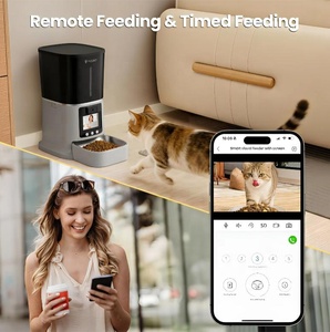 WiFi 5G 1080P 150 °   Comedero Automático para Mascotas con Cámara PTZ, 2.4G/5G Doble Banda, Video Bidireccional, Dispensador de Comida para Perros de 5L, Comedero Inteligente para Gatos - Product Image 3