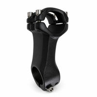 Stem Sepeda Double Head S-AL-012 Forged Black Anodized, Dua Baut, Model Slotted Riser Clamp