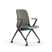 Chaise de bureau KOHO, nouveau design, moderne, empilable, rembourrée, avec roulettes, pour salle de réunion