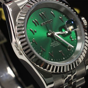 2025 Latest Design Green Arabic Dial Stainless Steel 5ATM Movement Automatic Men's Mechanical Watch - Product Image 1