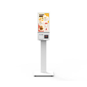 23,8/27-дюймовый платежный терминал самообслуживания для заказа еды в помещении с QR-сканером, коммерческий киоск с сенсорным дисплеем - Product Image 1