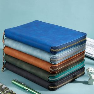 Business Pu Leather Manager <b>Folder</b> With Zipper Wholesale Custom Logo <b>A5</b> Notebook Gift Set in Stock - Product Image 2