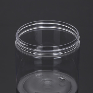 Transparent <b>Plastic</b> Jars 450ml 89mm Diameter Wide Mouth Pet Cylinder Food Grade <b>Packaging</b> Containers With Aluminum Lids - Product Image 2