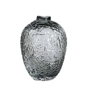 Simple Large-bellied Floor-<b>standing</b> Glass <b>Vases</b> with Hammered Texture - Product Image 5