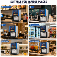 Distributeur de boissons gazeuses commercial OEM 4 robinets, machine automatique pour la préparation de cola, citron, orange, pêche, soda pour les magasins de proximité