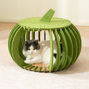 Cama para Mascotas de Fieltro de Calabaza, Ecológica, Cómoda, Transpirable, Moderna, Portátil, para Perros y Gatos, para Sala de Estar - Product Image 1