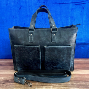 Bolso Mensajero Vintage de Cuero Genuino, Grande, Resistente, con Cierre de Cremallera Antirrobo, Bolsillos Delanteros, para Uso Diario en Todas las Estaciones - Product Image 1