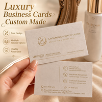 Cartes de visite de luxe estampées à chaud, personnalisées en papier coton, pour salon de beauté, maquilleur, spa, branding, designs haut de gamme