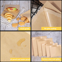 Sacs en papier kraft ciré résistants à la graisse et recyclables pour pizzerias, biscuits, sandwichs et collations - Emballage alimentaire personnalisé