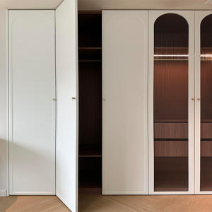 Systèmes de placards modernes et économiques, sur mesure, de luxe, avec un design moderne, en bois, pour la chambre à coucher, armoires ouvertes pour la chambre à coucher - Product Image 4