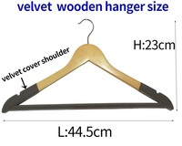 OWENTEK ONT1066v Cintres robustes en velours et bois pour manteaux, vestes et chemises pour hommes avec crochet pivotant à 360° - Lot de 30/50