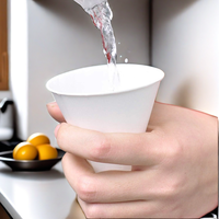 Cônes de neige en papier blanc imprimé personnalisé Papier ciré enduit anti-fuite Cône de glace rasée Distributeur de tasses à boire Gobelets à cône d'eau