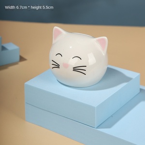 <span class=keywords><strong>Hucha</strong></span> de cerámica con forma de gato 2025, lindo regalo de cumpleaños para niños, caja de ahorro de dinero con diseño de <span class=keywords><strong>gatito</strong></span> - Product Image 5