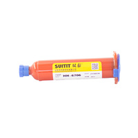 Adhésif UV thixotropique HH-6706, colle UV flexible pour collage industriel du verre, du plastique et du métal